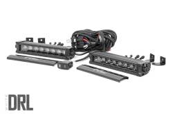 Rough Country Black Series 8" Single Row DRL LED Light Bar Pair 70728BLDRL