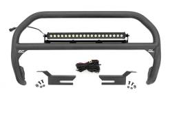 Rough Country Suspension Systems - Rough Country Black Front Bumper Nudge Bar w/LED 21-24 Bronco 51046 - Image 1