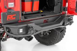 Rough Country Suspension Systems - Rough Country Tubular Black Rear Bumper for Jeep Wrangler JK 10649 - Image 1