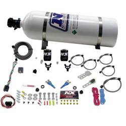 Nitrous Express - Nitrous Express 20716-15 Dual Nozzle System w/15lb Bottle for Nissan & Infiniti - Image 1