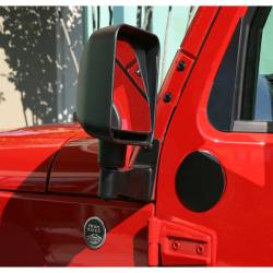 Rugged Ridge - Rugged Ridge 11025.04 Mirror Relocation Brackets Black for Jeep Wrangler - Image 1