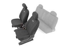 Rough Country Suspension Systems - Rough Country Front Seat Covers Black 14-18 Silverado/Sierra Crew 91024 - Image 1