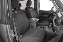 Rough Country Suspension Systems - Rough Country Front/Rear Seat Covers Black for 18-24 Wrangler JL 2DR 91020 - Image 2