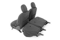 Rough Country Suspension Systems - Rough Country Front/Rear Seat Covers Black for 18-24 Wrangler JL 4DR 91010 - Image 3