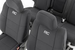Rough Country Suspension Systems - Rough Country Front/Rear Seat Covers Black for 11-22 Grand Cherokee WK2 91046 - Image 3
