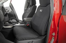 Rough Country Suspension Systems - Rough Country Front/Rear Seat Covers Black for 22-24 Nissan Frontier Crew 91058 - Image 2