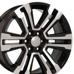 OE Wheels LLC - OE Wheels CV44 22x9 6x5.5 24mm Black/Machined CV44-22090-6550-24MB - Image 3