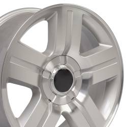 OE Wheels LLC - OE Wheels CV84 22x9 6x5.5 31mm Silver/Machined CV84-22090-6550-31MS - Image 3
