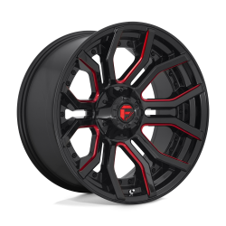 Fuel 1PC - Fuel Off Road D712 RAGE 20x10 6x135/5.5 -18mm Gloss Black/Red D71220009847 - Image 1