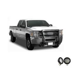 Black Horse Off Road - Black Horse 17A035700A2MSS-PLFB Black Grille Guard w/LED 07-13 Silverado 1500 - Image 2