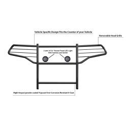 Black Horse Off Road - Black Horse 17FJ31MA-PLFB Black Grille Guard w/LED for 20-24 Ford Explorer - Image 2
