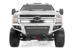Rough Country Suspension Systems - Rough Country 70155 Front Mesh Grille Insert w/LED Black for 11-14 Silverado HD - Image 2