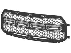 aFe Power - aFe Power Scorpion Lighted Replacement Grille Insert-Flat Black 79-21002L - Image 1
