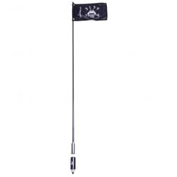 5150 Whips 36" Black Safety Day Whip w/Magnet Mount & Flag-Each