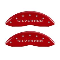 MGP Front Caliper Covers Red Chevrolet Silverado 1500 14207FSILRD