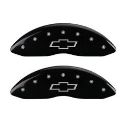 MGP Front Caliper Covers Gloss Black Chevrolet Silverado 1500 14207FBOWBK