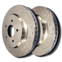 SP Performance D55-996-P Diamond Slot Brake Rotors Zinc Coating L/R Pr Front