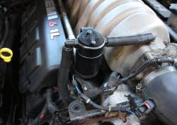 J&L Oil Separator Co - J&L Oil Separator 3.0 Passenger Side Mounted Oil Separator Black 3062P-B - Image 1