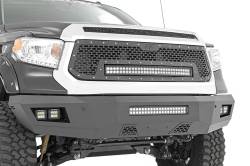 Rough Country Suspension Systems - Rough Country Heavy Duty Black Front Bumper for 14-21 Toyota Tundra 10777 - Image 1