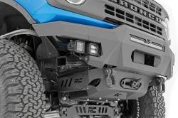 Rough Country Suspension Systems - Rough Country 51077 Modular Stubby Black Front Bumper for 21-24 Ford Bronco - Image 3