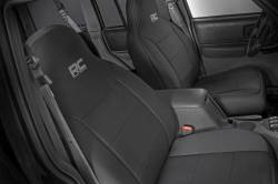 Rough Country Suspension Systems - Rough Country Front/Rear Seat Covers Black for 84-96 Cherokee XJ 91021A - Image 3