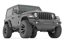 Rough Country Suspension Systems - Rough Country Contoured Drop Step Nerf Bars Black for Wrangler JL 2DR 90761 - Image 2