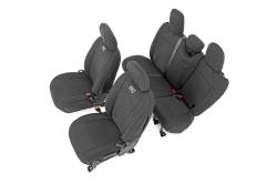 Rough Country Suspension Systems - Rough Country Front/Rear Seat Covers Black for 18-24 Wrangler JL 4DR 91012 - Image 1