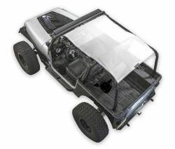 SpiderWebShade - SpiderWebShade Mesh Bikini Top-White for Jeep YJ SWS-SHDTOP-01-YJ-WHT - Image 1