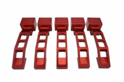 Royal Hooks Billet Aluminum Door Handles Red for JK 4dr RHO-12011-RD-5
