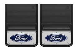 Gatorback - Gatorback 14"x18" Universal Black Mud Flaps Ford Oval Logo GB1418F-C - Image 1