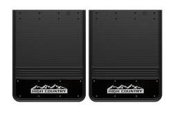 Gatorback - Gatorback 19"x24" Rear Dually Black Mud Flaps High Country Logo GB1924HC-W - Image 1