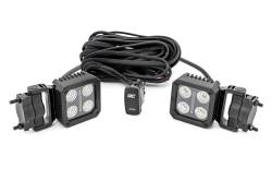 Rough Country Suspension Systems - Rough Country Black Series 2" Swivel Mount LED Light Pods-Flood Pair 70802 - Image 1