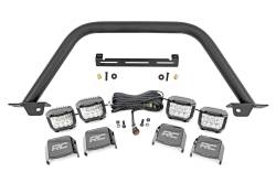 Rough Country 51115 Black Front Bumper Safari Bar w/LED for 21-25 Ford Bronco