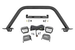 Rough Country 51114 Black Front Bumper Safari Bar w/LED for 21-25 Ford Bronco
