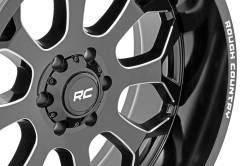 Rough Country Suspension Systems - Rough Country 96 Series Wheel 22x10 6x5.5 -19mm Black Gloss & Machined 96221012 - Image 4