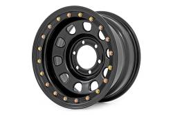 Rough Country Suspension Systems - Rough Country D-Window Beadlock Style Wheel 16x8 6x5.5 -12mm Black RC51-6883SL - Image 1