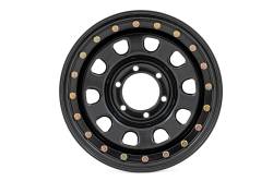 Rough Country Suspension Systems - Rough Country D-Window Beadlock Style Wheel 15x8 5x4.5 -19mm Black RC158545SL - Image 2