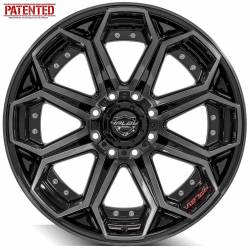 4PLAY - 4PLAY Wheels 4P80R 22x10 8x170 -24mm Gloss Black/Brushed 4P80R-22100-8170-24BBT - Image 2