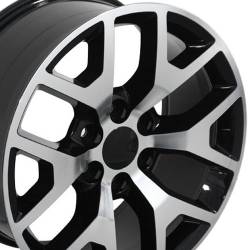 OE Wheels LLC - OE Wheels CV92 22x9 6x5.5 31mm Black/Machined CV92-22090-6550-31MB - Image 2