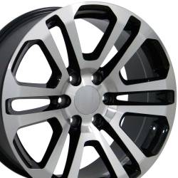OE Wheels LLC - OE Wheels CV99 20x9 6x5.5 31mm Black/Machined CV99-20090-6550-31MB - Image 3