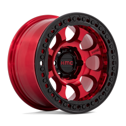 KMC - KMC Wheels KM237 RIOT BEADLOCK 17x9 6x5.5 -38mm Red/Black KM237QB17906038N - Image 1