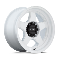 KMC - KMC Wheels KM728 LOBO 17x8.5 6x5.5 -10mm Gloss White KM728WX17856810N - Image 1