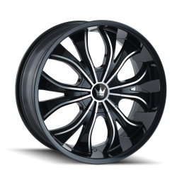 Mazzi 342 Hustler 24x9.5 6x135/5.5 30mm Black/Machined 342-24937B