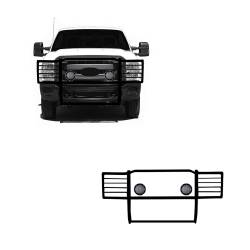 Black Horse Off Road - Black Horse 17FB26MA-PLFB Black Grille Guard w/LED Ford F250/F350/F450/F550 SD - Image 1