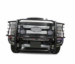 Black Horse Off Road - Black Horse 17FB28MA-PLFB Black Grille Guard w/LED for Ford F250/350/450/550 SD - Image 2