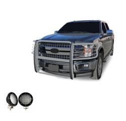 Black Horse Off Road - Black Horse 17FP32MSS-PLFB SS Grille Guard w/LED for 15-25 Ford F150 - Image 2