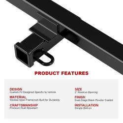 APS - APS Class III 2" Trailer Receiver Hitch 13-19 Ford Escape HT24CJA86 - Image 5