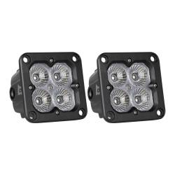 ARC Lighting - ARC Lighting Concept Series 3" LED Square Pod Light PAIR Clear-Fog Beam 41142 - Image 1