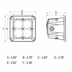 ARC Lighting - ARC Lighting Concept Series 3" LED Square Pod Light PAIR Clear-Fog Beam 41142 - Image 3