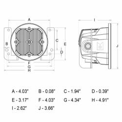 ARC Lighting - ARC Lighting Concept Series 3" LED Round Pod Light PAIR Clear-Spot Beam 41511 - Image 3